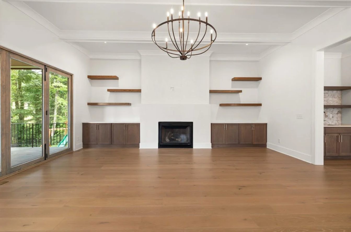Living room before virtual staging